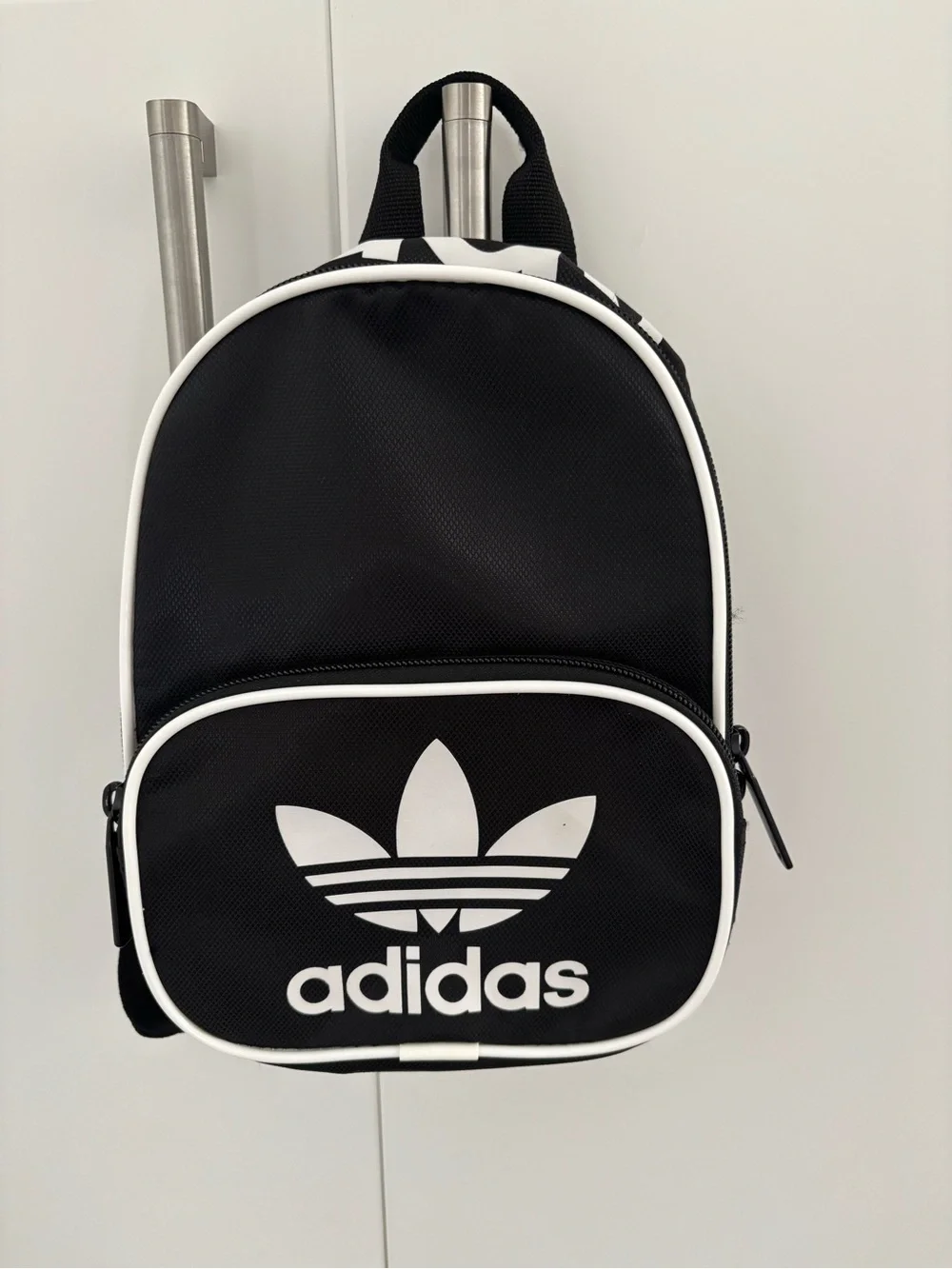 adidas Black and White Trefoil Mini Backpack